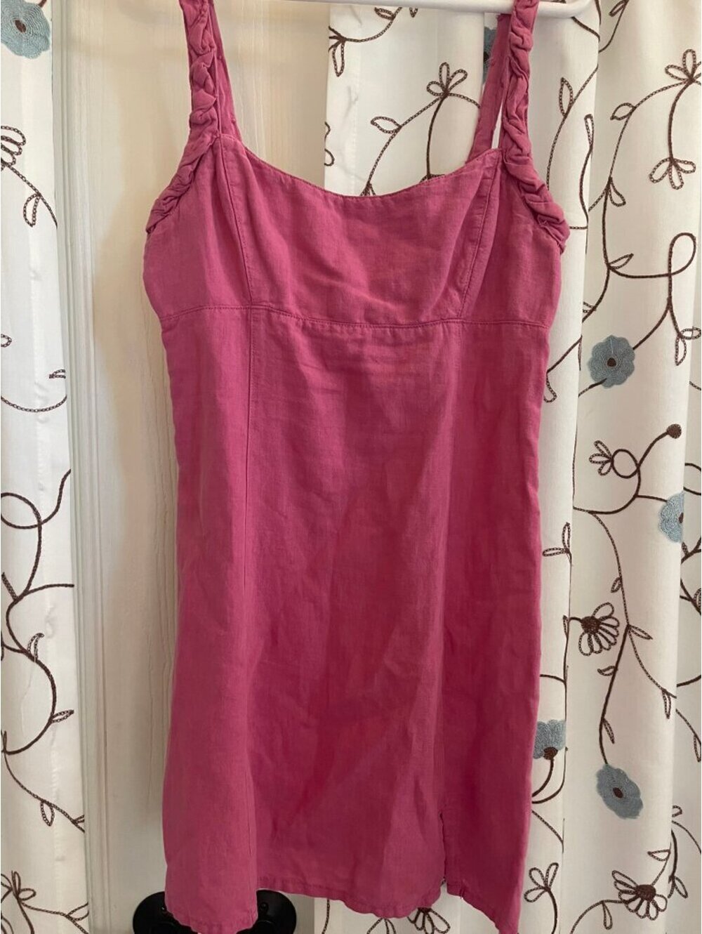 NWOT | ZARA | S | Pink Linen Blend Swing Mini Dress - Picture 3 of 9